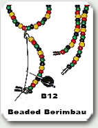 Beaded Berimbau Rasta